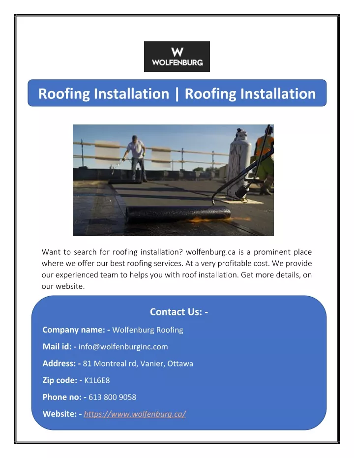 roofing installation roofing installation