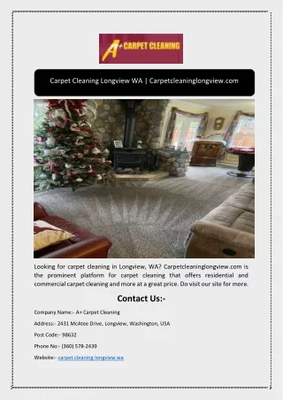 Carpet Cleaning Longview WA | Carpetcleaninglongview.com