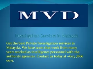 investigation services in malaysia