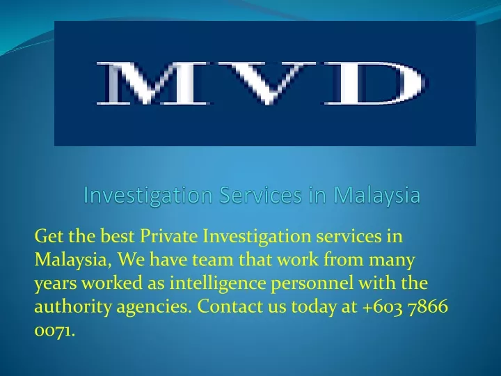 investigation services in malaysia