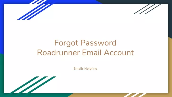 forgot password roadrunner email account