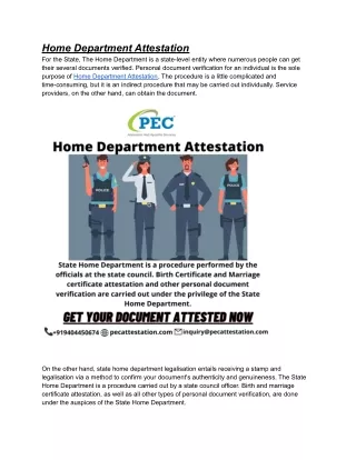 Home Department Attestation