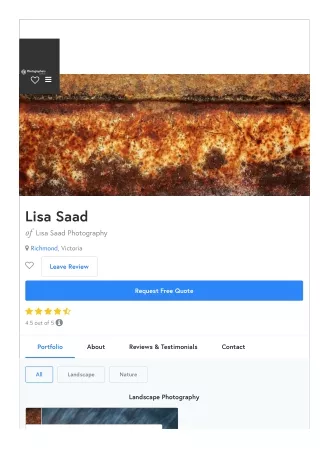 Lisa Saad’s photography journey began in 1977. Lisa was six years old and overfl