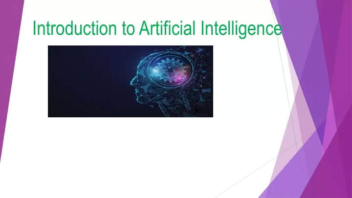 introduction to artificial intelligence