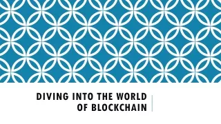 diving into the world of blockchain