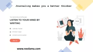Journaling makes you a better thinker - Neolama