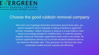 Choose the good rubbish removal company-converted