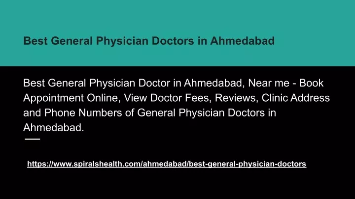 best general physician doctors in ahmedabad