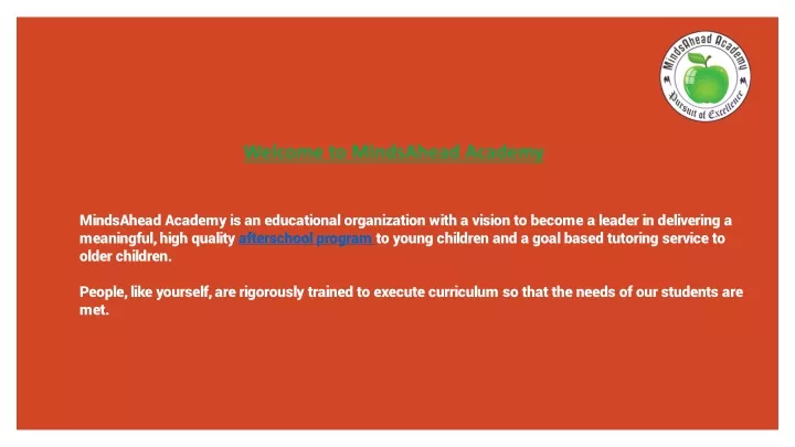 welcome to mindsahead academy