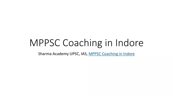 mppsc coaching in indore