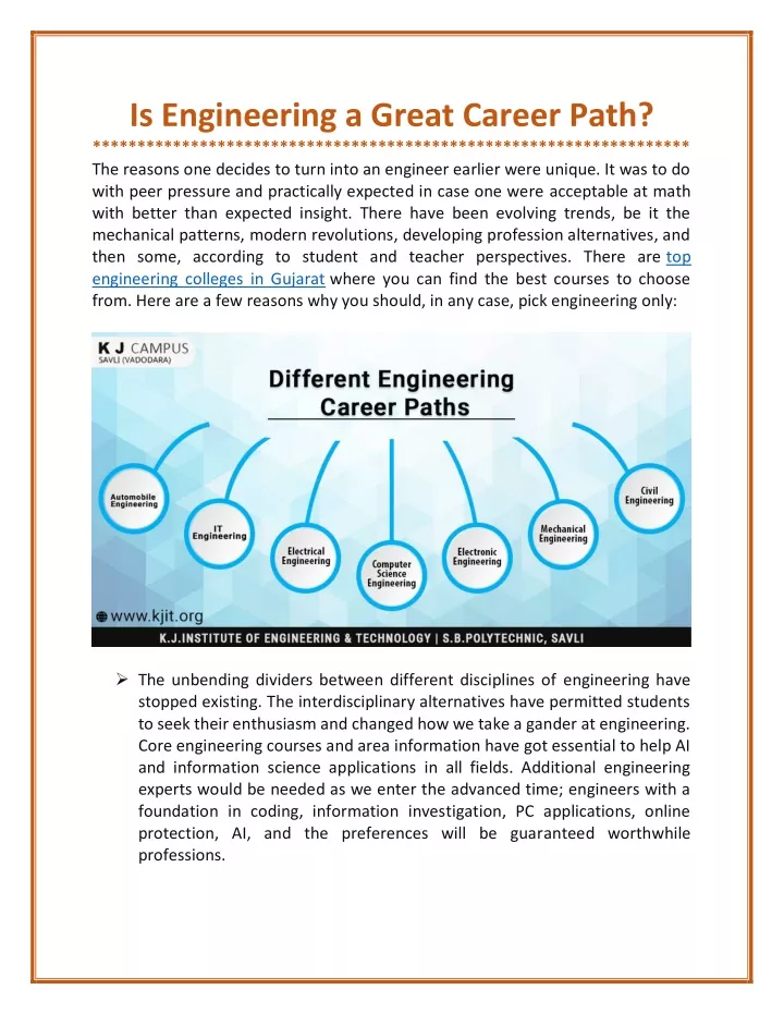 is engineering a great career path the reasons