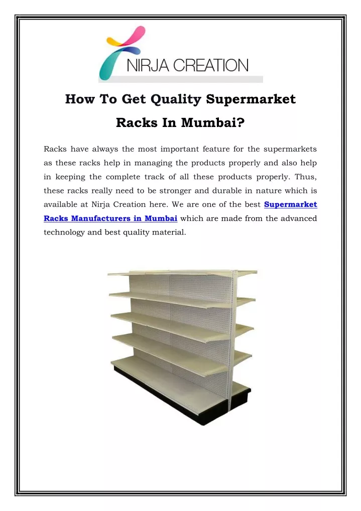 how to get quality supermarket
