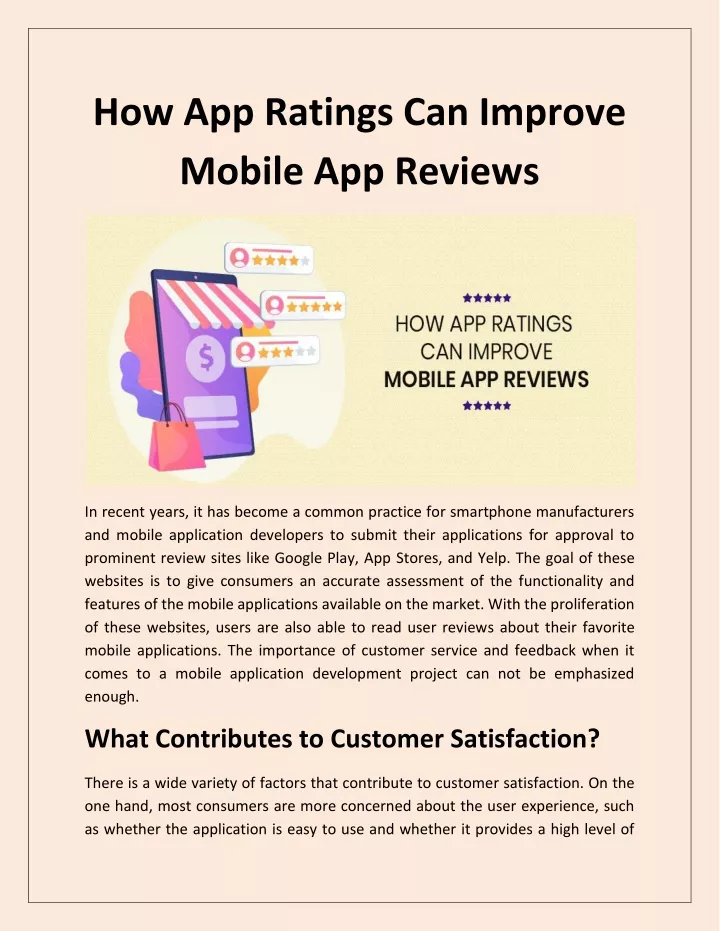 how app ratings can improve mobile app reviews