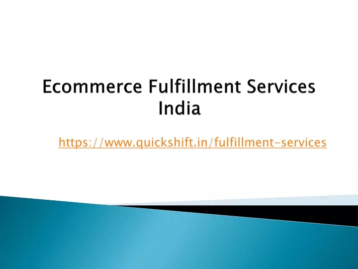 ecommerce fulfillment services india