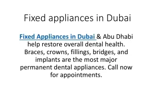 fixed appliances in dubai