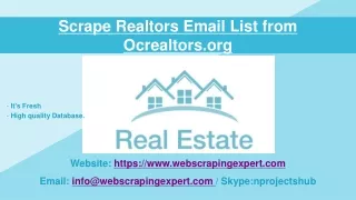 scrape realtors email list from ocrealtors org