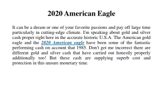 2020 American Eagle