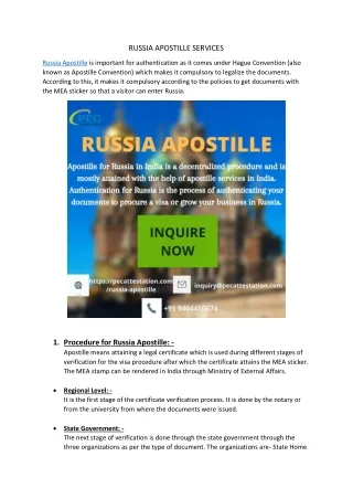 RUSSIA APOSTILLE