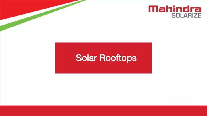solar rooftops