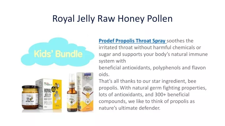royal jelly raw honey pollen