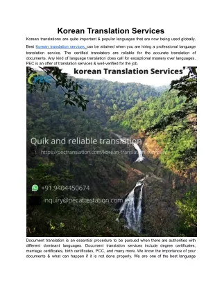 korean translation services korean translations