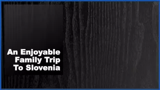 An Enjoyable Family Trip To Slovenia
