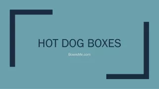 hot dog boxes