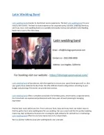 Latin wedding band pdf - slide 1
