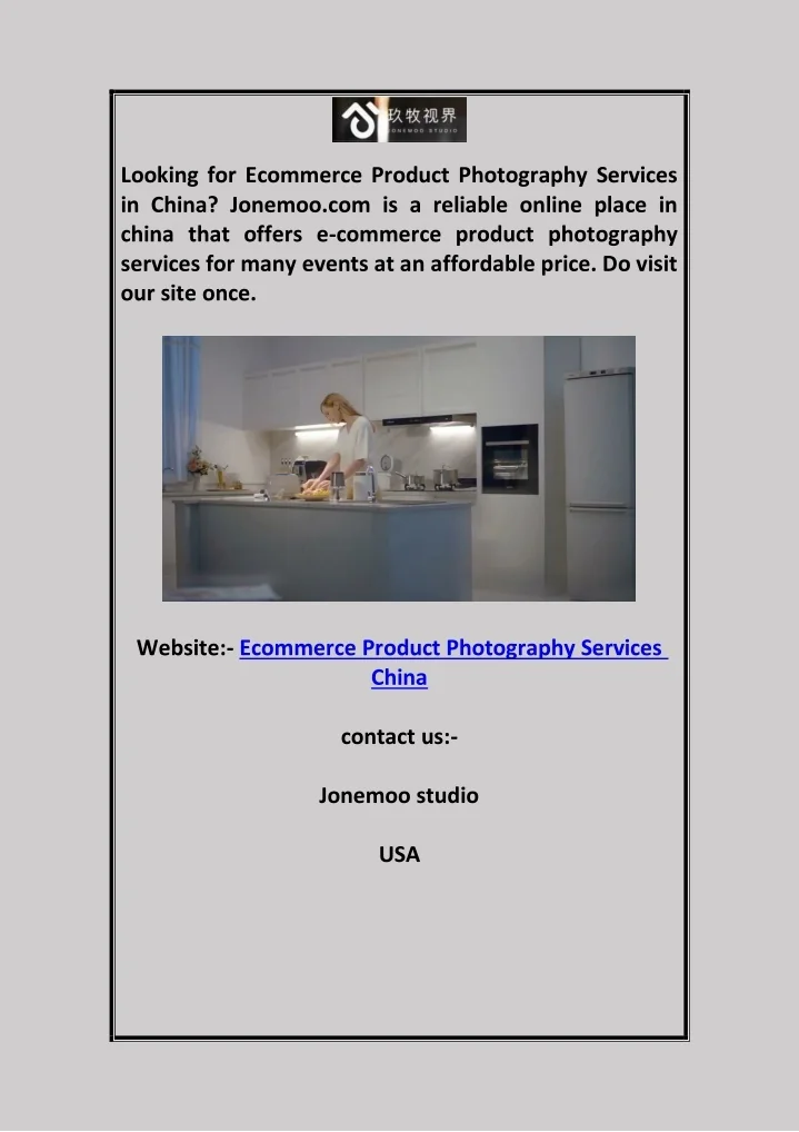 PPT - Ecommerce Product Photography Services China Jonemoo.com ...