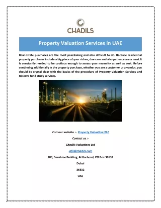 property valuation services in uae
