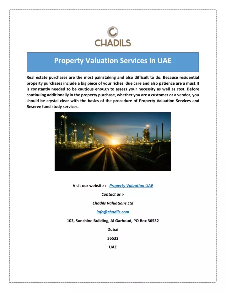 property valuation services in uae