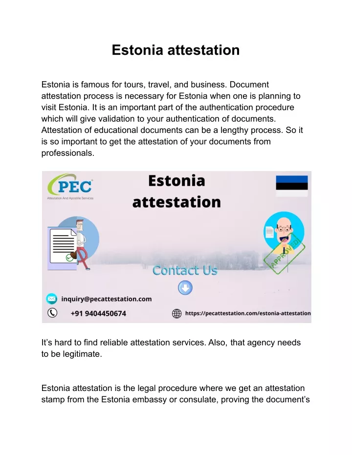 estonia attestation