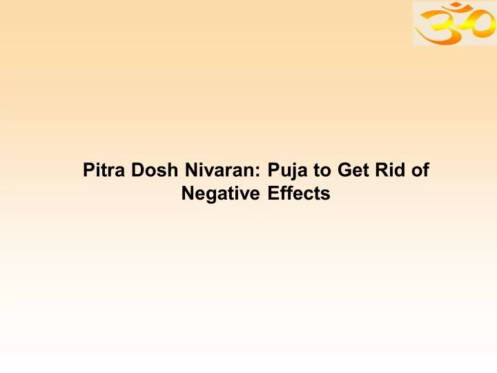 pitra dosh nivaran puja to get rid of negative