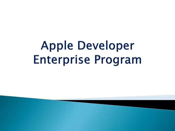 apple developer enterprise program