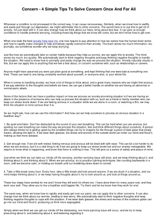 Advice And Tips For Managing Your Anxiety