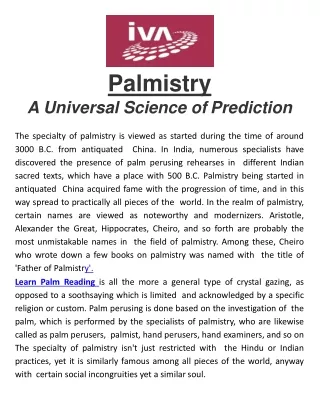 Online Palm Reading