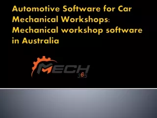 Mechanical workshop Software Australia - Software for Automotive, Mechanical and Electrical Workshops to manage business
