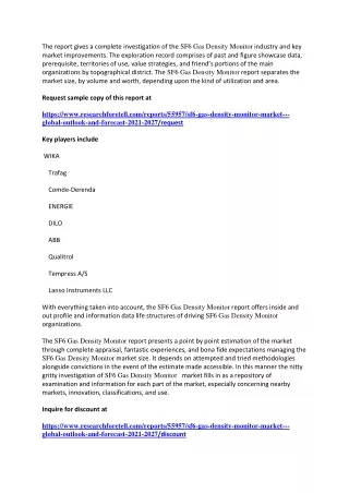 SF6 Gas Density Monitor Market