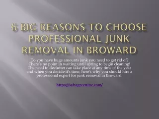 6 Big reasons to choose professional junk removal