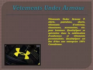 v tements under armour