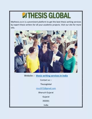 Thesis Writing Services in India | Mythesis.co.in