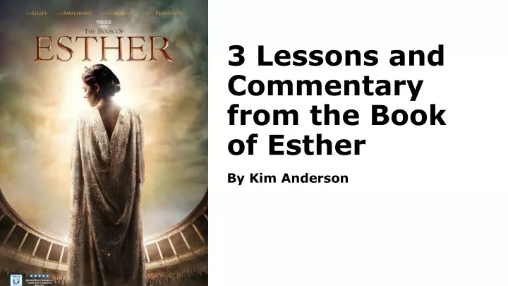 3 lessons and commentary from the book of esther