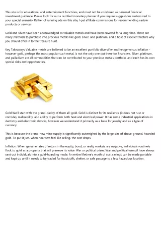 How To Invest In Gold And Silver: Your Ultimate Guide To The ...