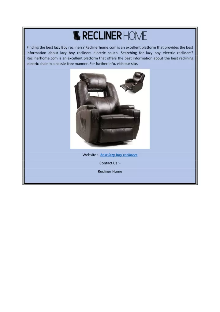 finding the best lazy boy recliners reclinerhome