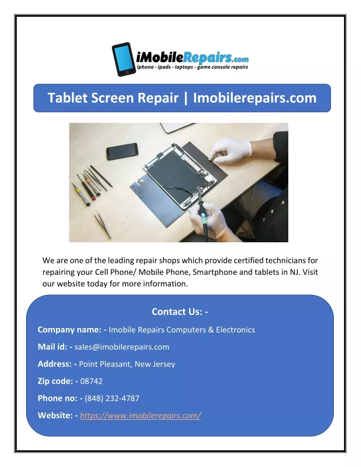tablet screen repair imobilerepairs com