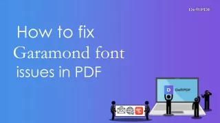 Garamond Font issue in PDF