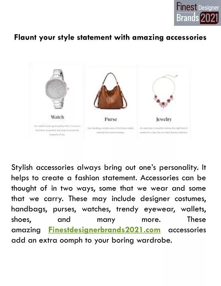 flaunt your style statement with amazing