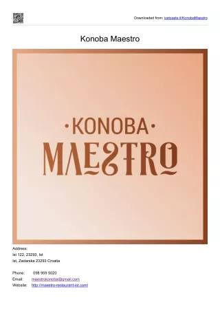 Konoba Maestro