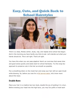 easy cute and quick back to school hairstyles