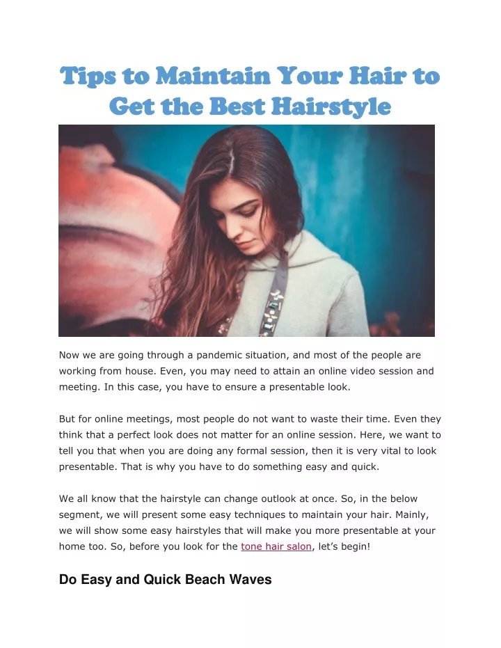 tips to maintain your hair to tips to maintain